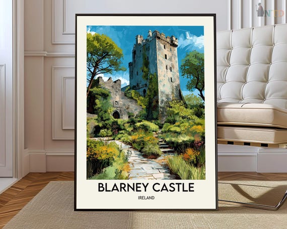 Blarney Castle Wall Art Poster Print Eb Decor Irelabnd