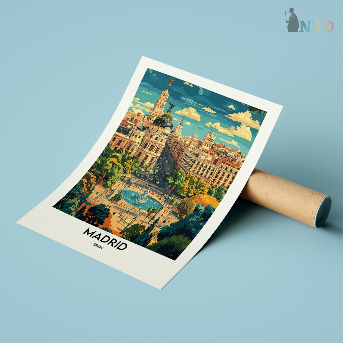 Madrid Travel Poster, Spain City Wall Art Print - Image 3