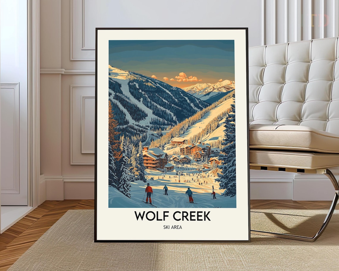 Wolf Creek Ski Area Poster, Colorado Travel Print