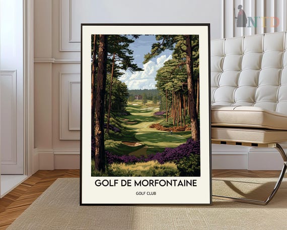 Golf De Morfontaine Club Poster Wall Art Print