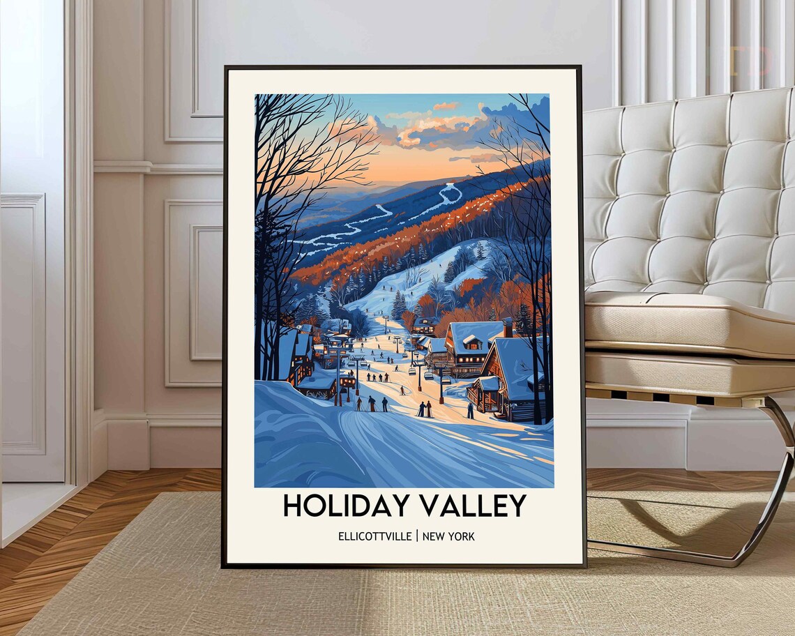 Holiday Valley New York Ellicottville Ski Resort Sunset Poster