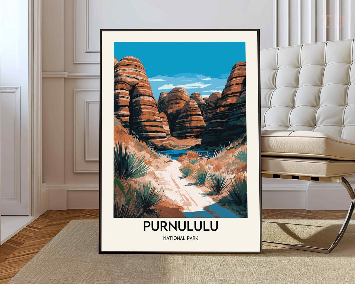 Purnululu National Park Bungle Bungle Domes Desert Vintage Poster