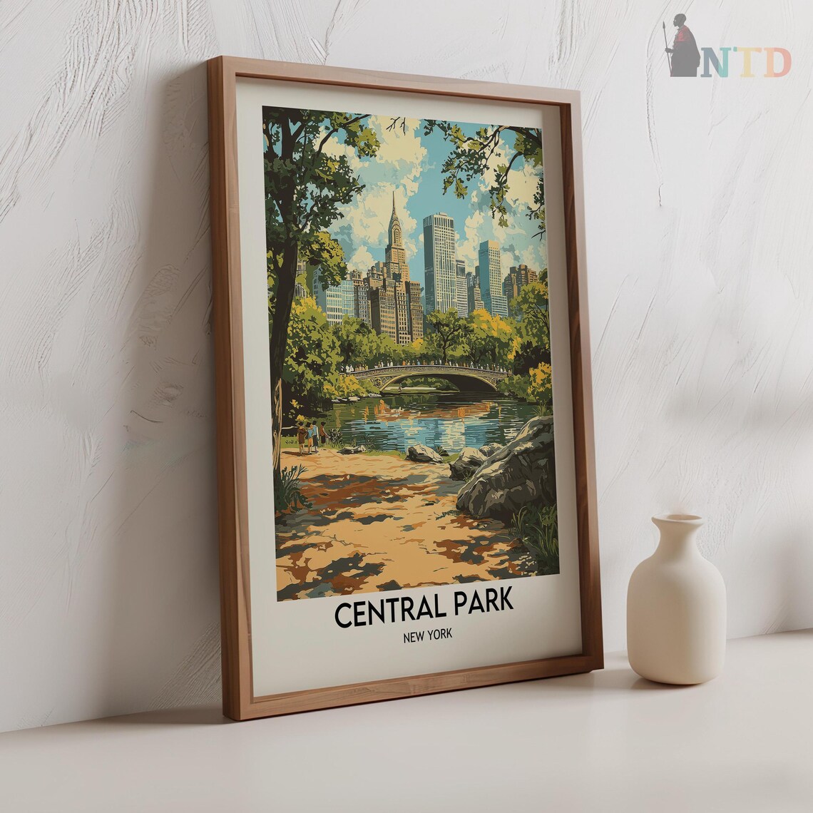 Central Park, New York Travel Poster Art Print - Image 2