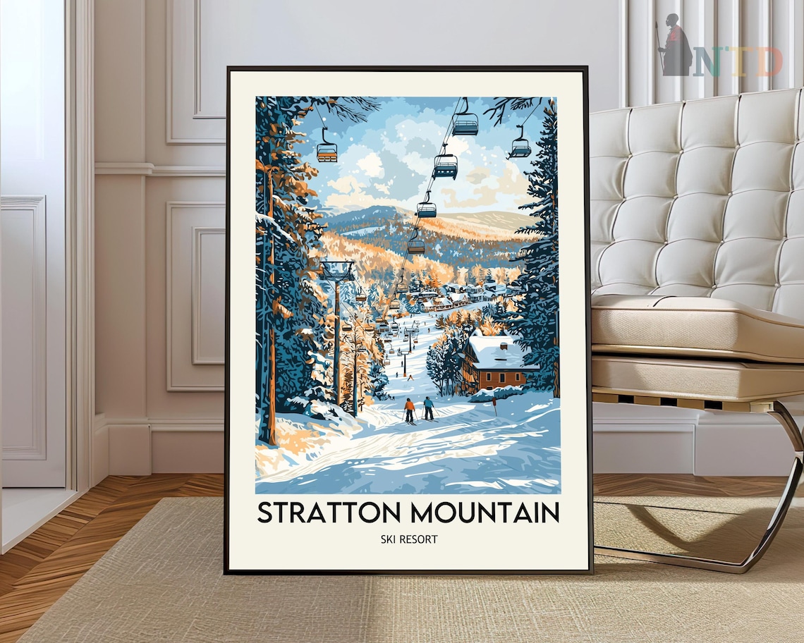 Stratton Mountain Ski Resort Vermont Art Print