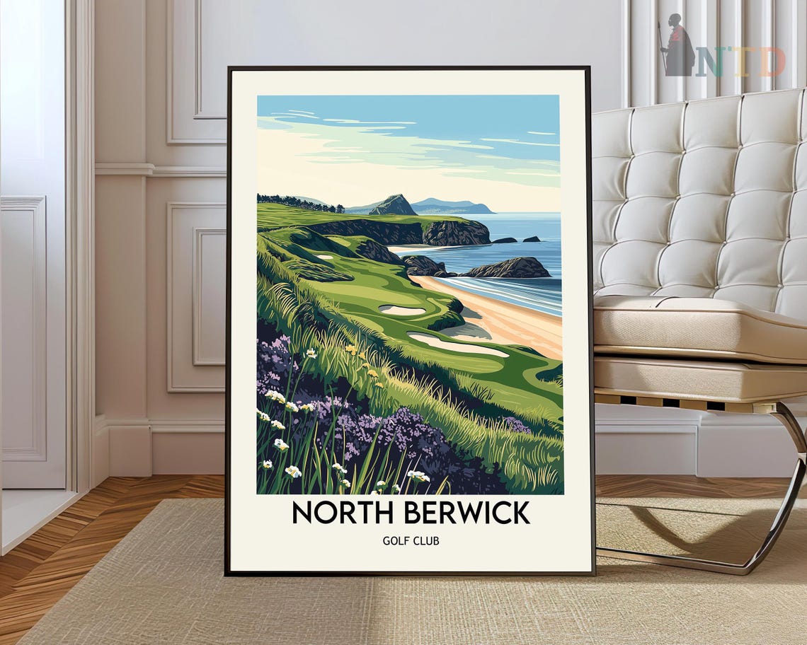 North Berwick Golf Club Scotland Links Seaside Course Poster