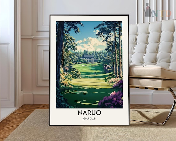 Naruo Golf Club Japan Pine Forest Course Clubhouse Travel Poster