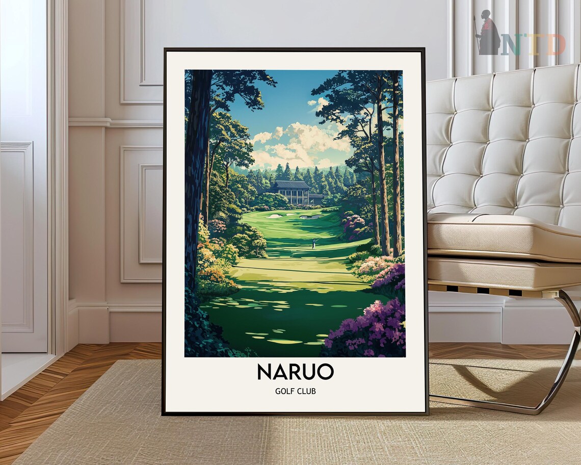 Naruo Golf Club Japan Pine Forest Course Clubhouse Travel Poster