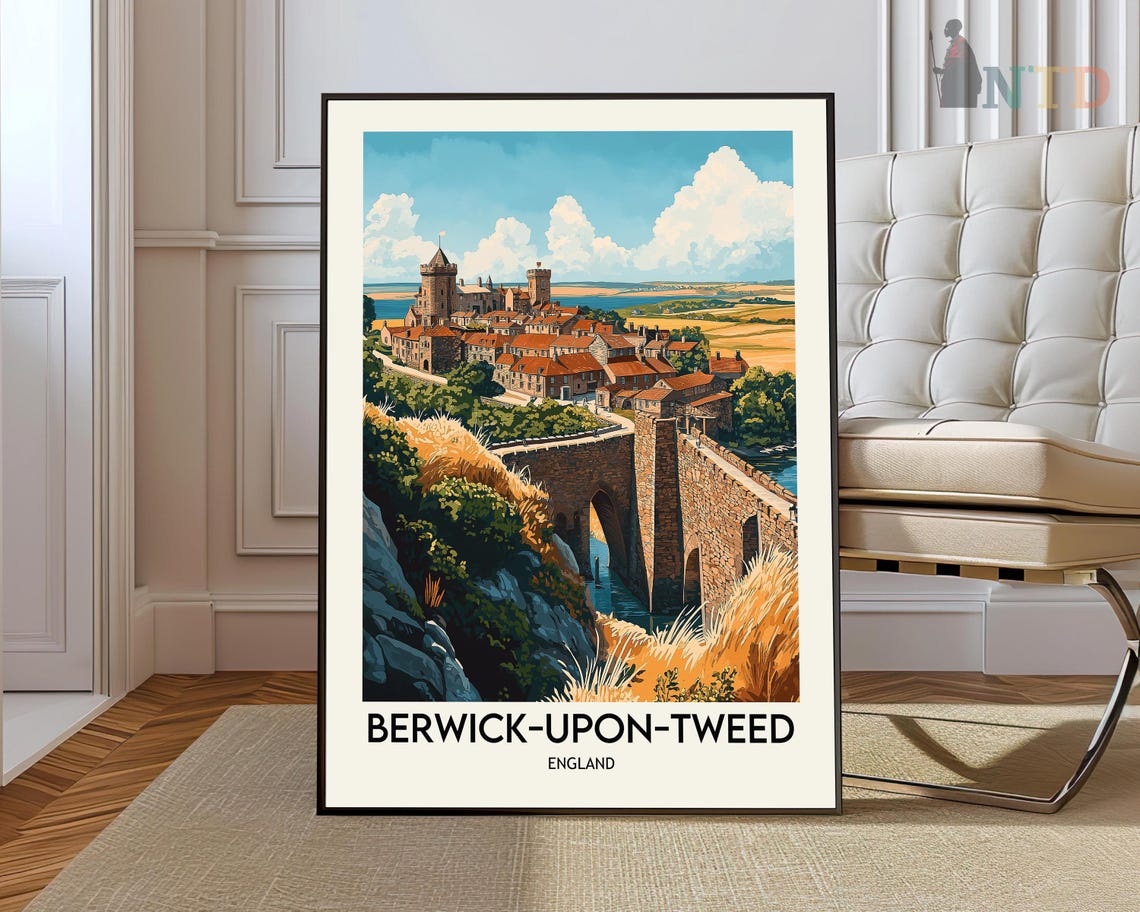 Berwick-upon-Tweed England Historic Border Town Travel Poster