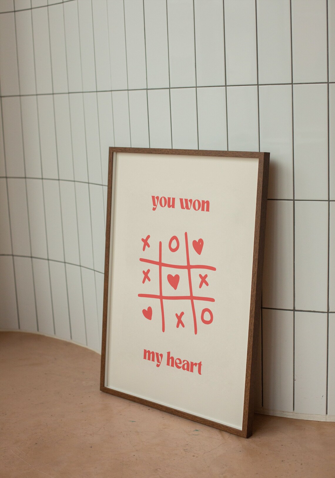 You Won My Heart Print, Minimalist Valentine Decor - Image 2