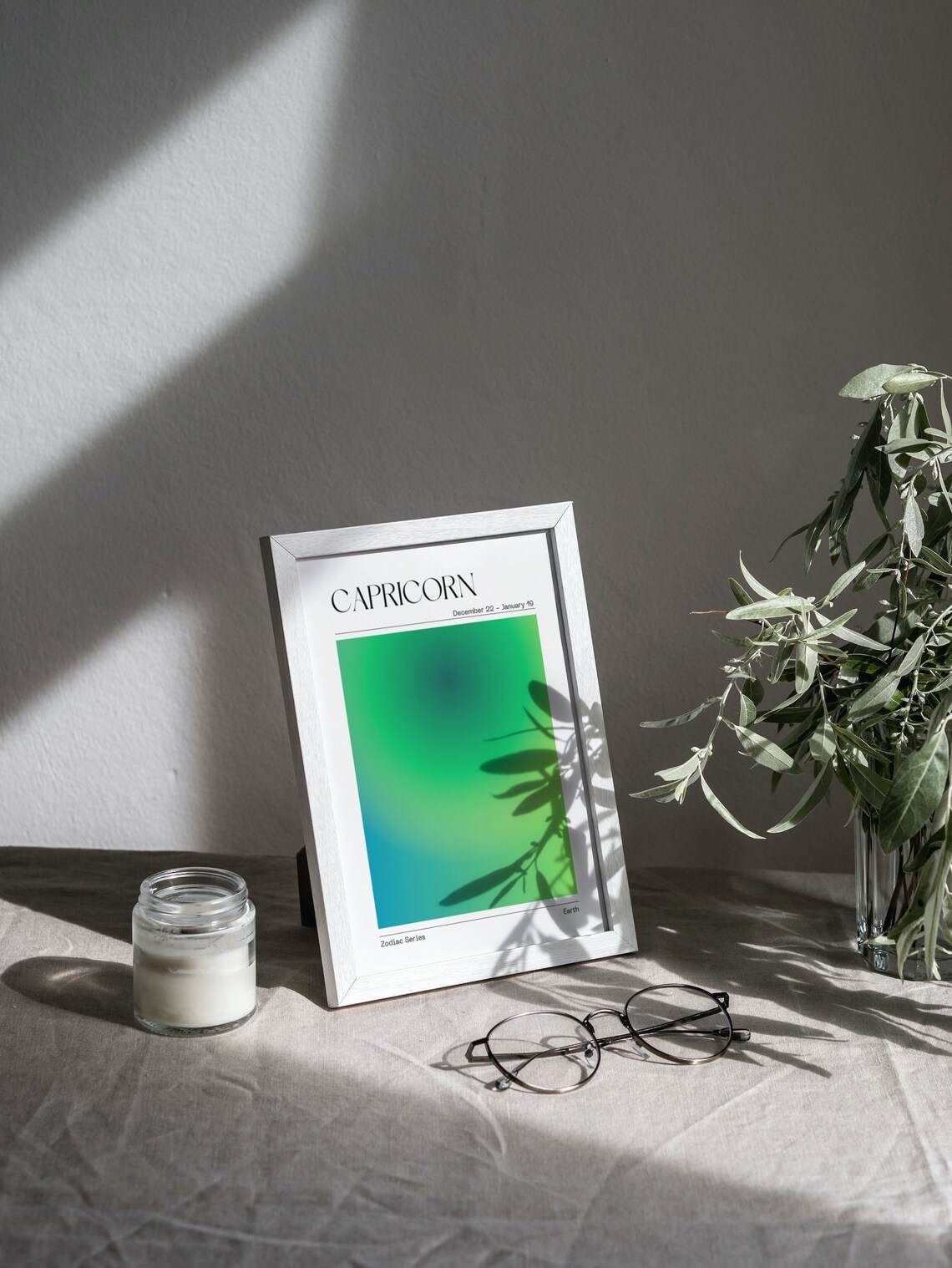 Capricorn Zodiac Aura Gradient Art Poster - Image 2