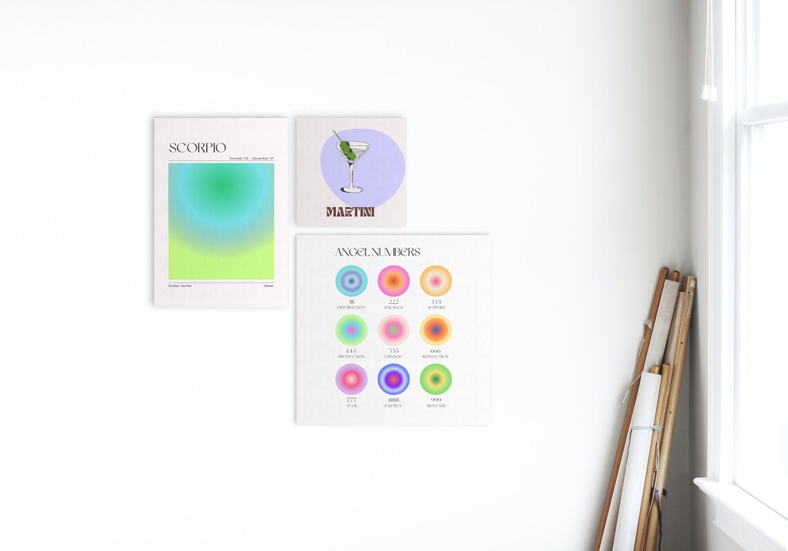 Scorpio Zodiac Aura Gradient Art Print, Astrology - Image 3