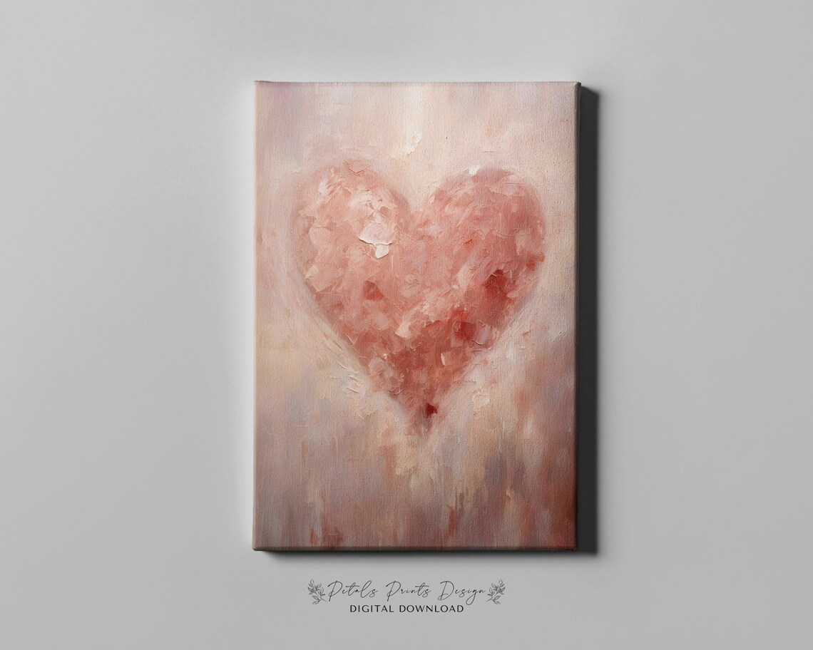 Valentine Heart Watercolor Poster, Romantic Wall Art - Image 4