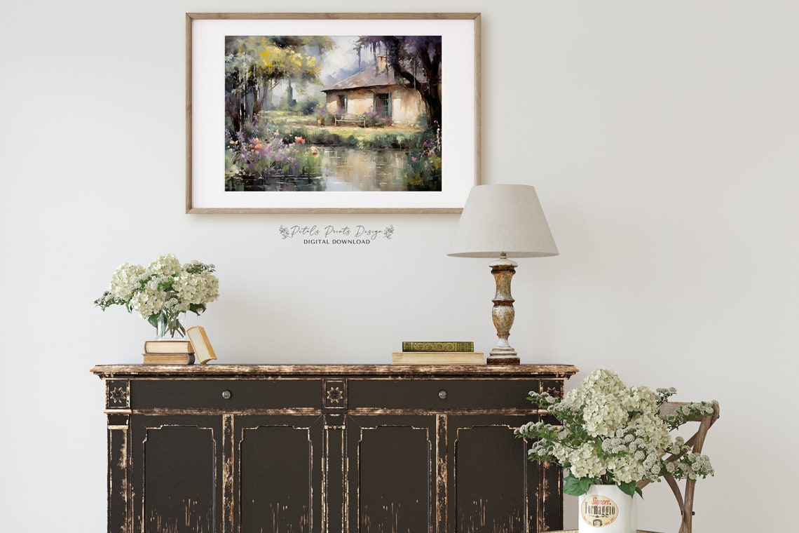 Cottage Flower Garden Vintage Oil Painting Cottagecore Wall Art Decor Farmhouse Print Garden Art Print 2024 - Image 2