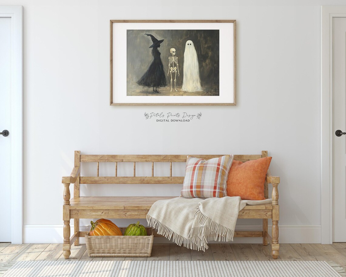 Witchy Decor Halloween Art Print, Vintage Rustic - Image 3