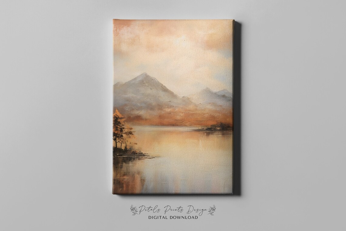 Rustic Fall Landscape Vintage Autumn Landscape Art Print - Image 3