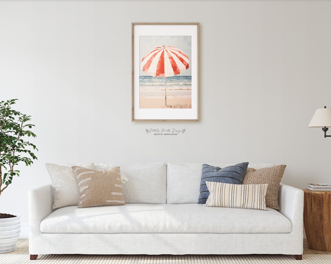 Vintage Beach Abstract Coastal Art Print - Image 2