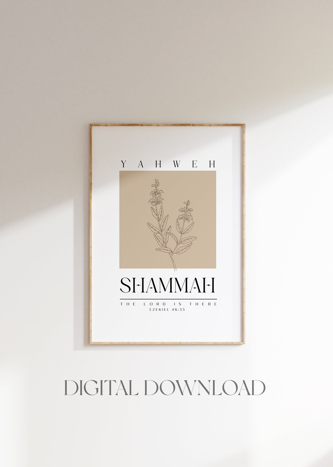 Yahweh Shammah The Lord Is There Ezekiel 48 35 Boho Art Poster - Image 2