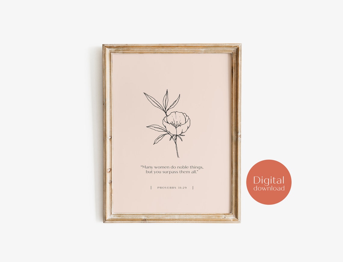 Proverbs 31 29 Many Women Do Noble Things You Surpass Them All Poster - Image 4