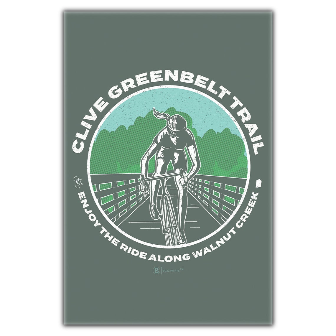 Clive Greenbelt Trail Circle Postcard