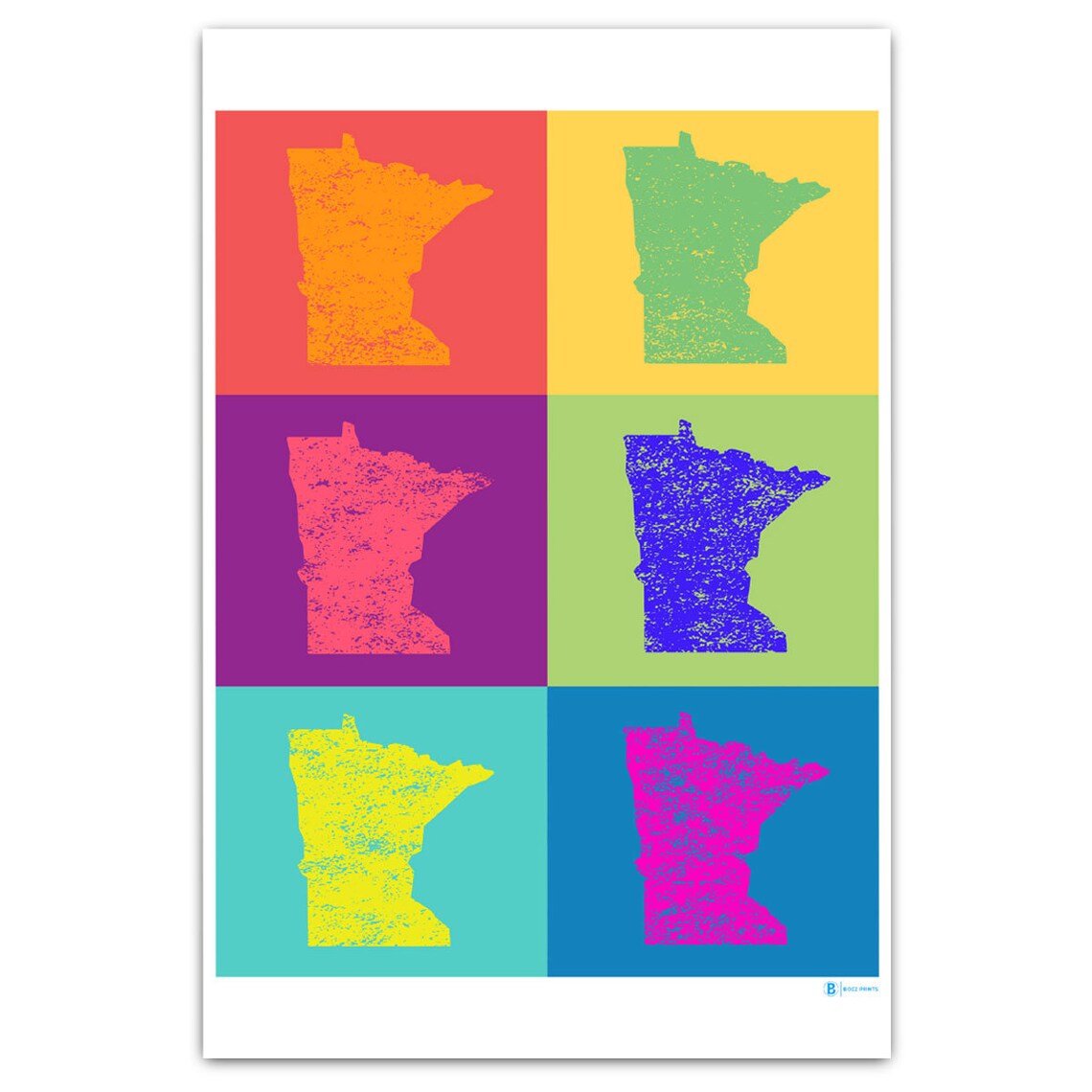 Minnesota Pop Art Travel Poster