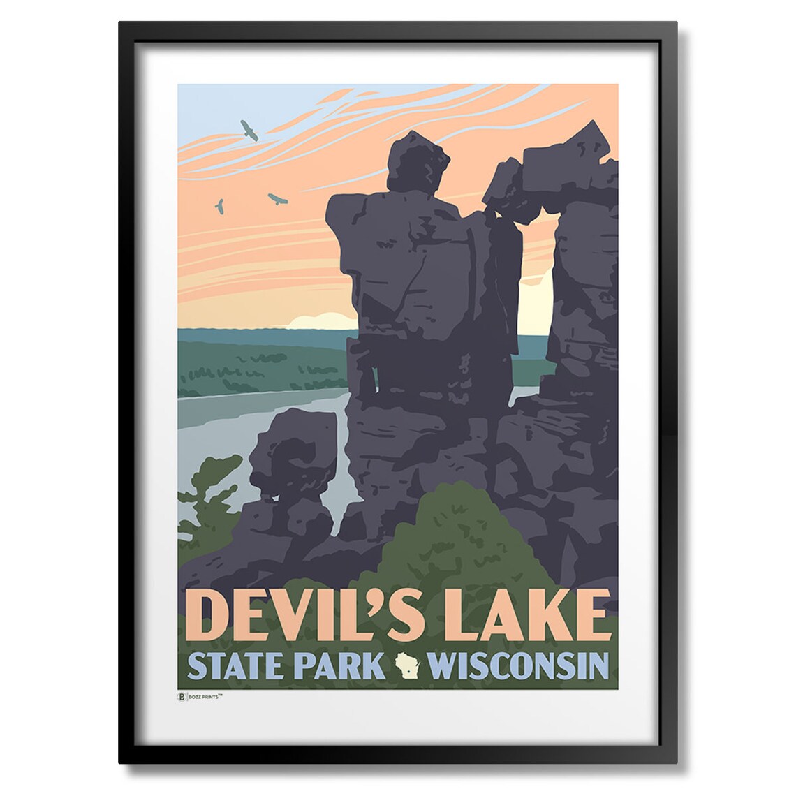 Devils Lake State Park Art Print, Nature Landscape