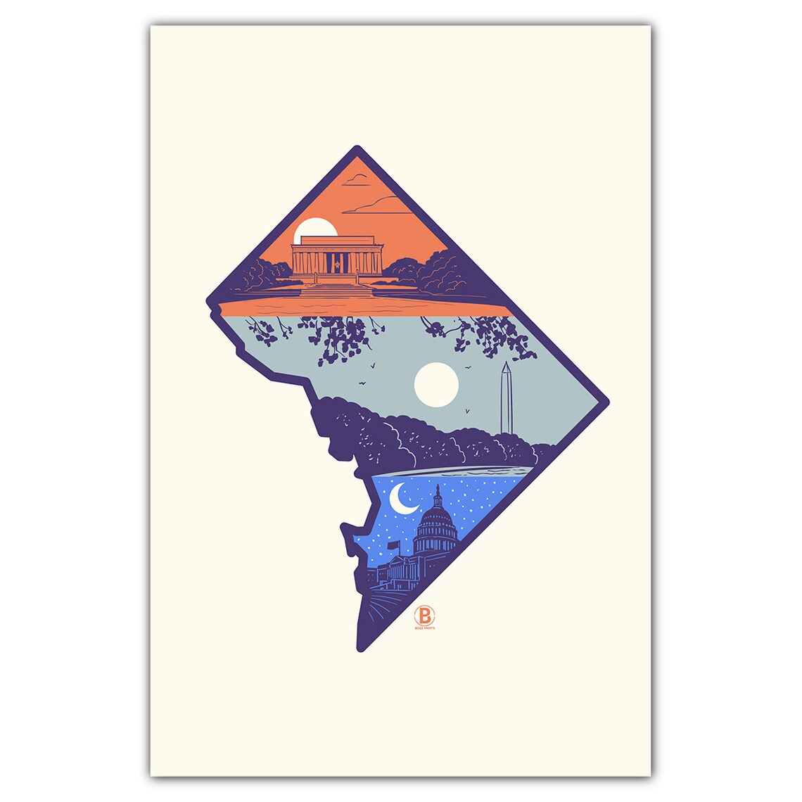Layers Of Washington DC Art Print