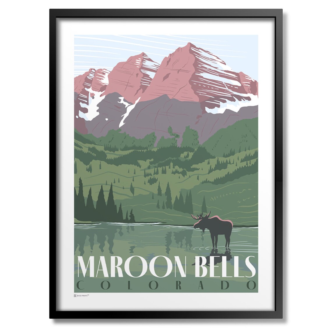 Maroon Bells Art Print