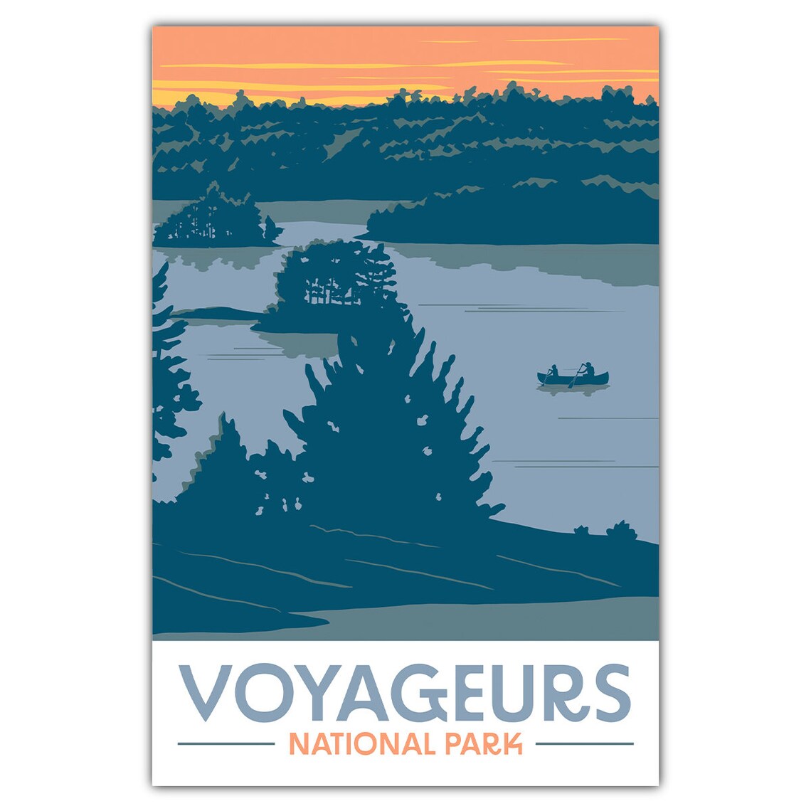 Voyageurs National Park Lake Kabetogama Travel Poster