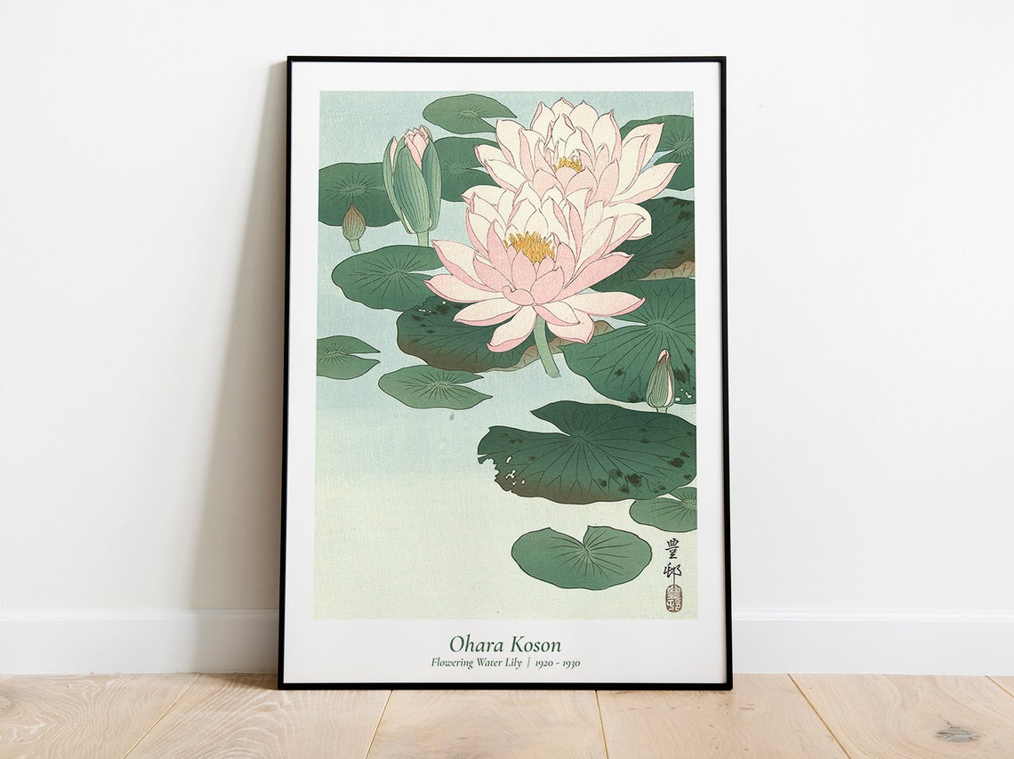 Ohara Koson Water Lily Japanese Art Print