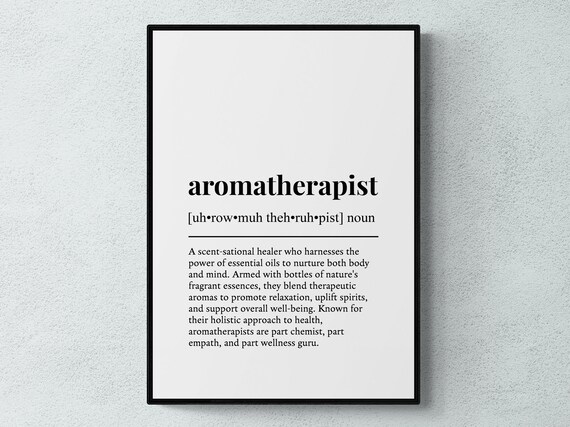 Aromatherapist Funny Definition Job Work Gift Wall Art Print