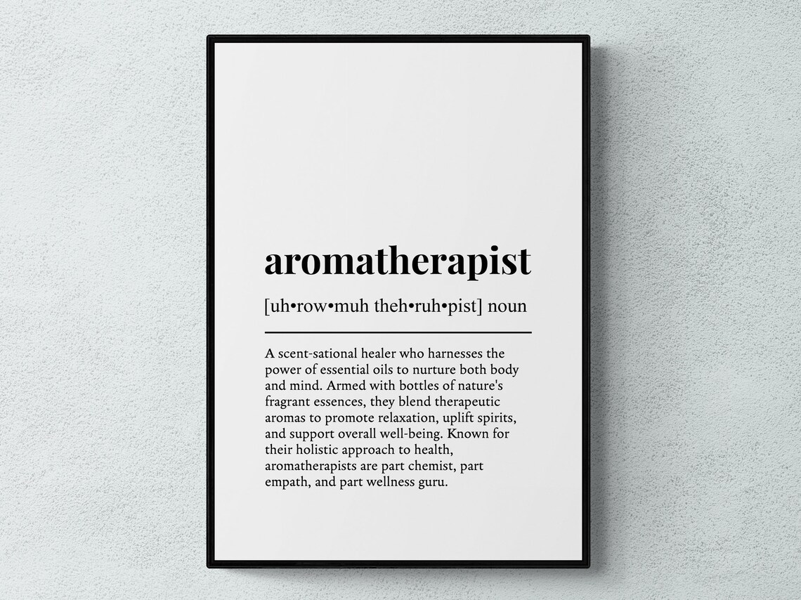 Aromatherapist Funny Definition Job Work Gift Wall Art Print