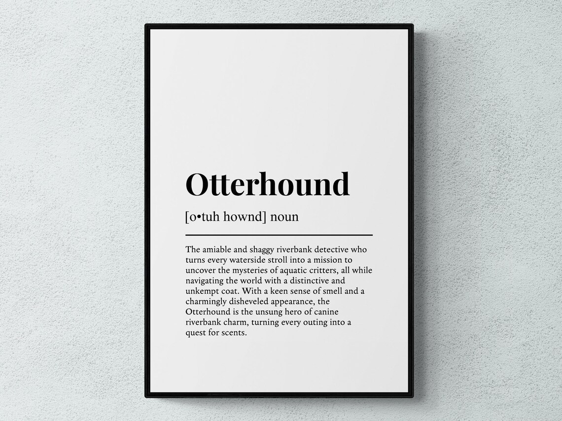Otterhound Funny Definition Dog Art Print