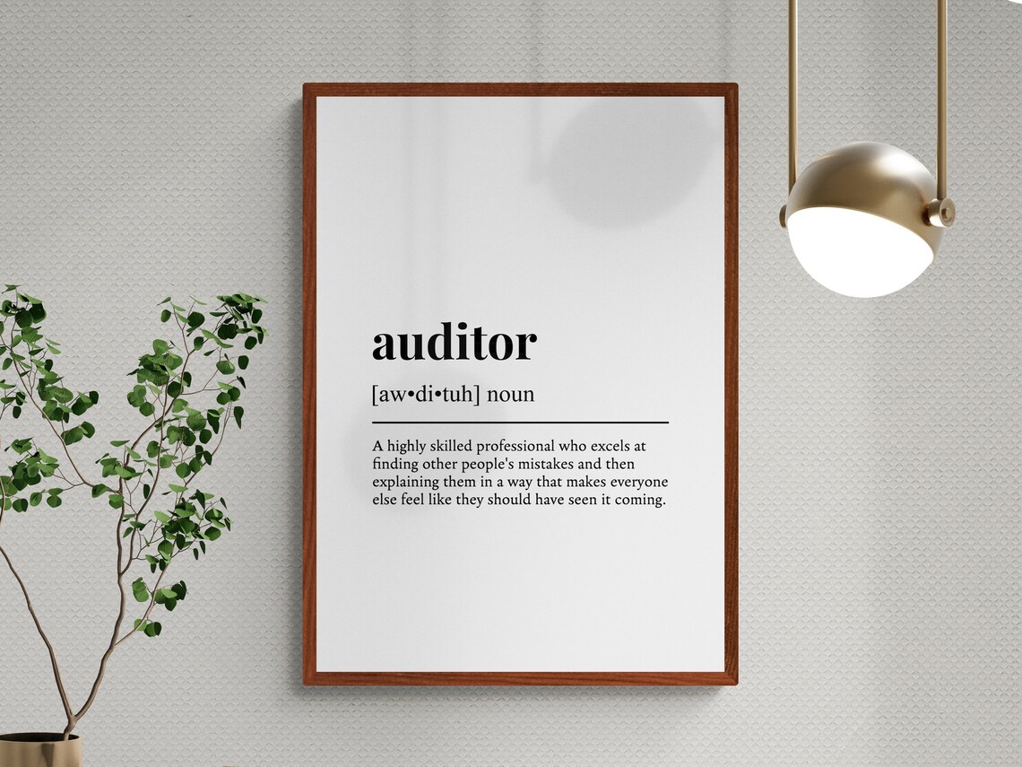 Auditor Funny Definition, Work Humor Art Print - Image 3