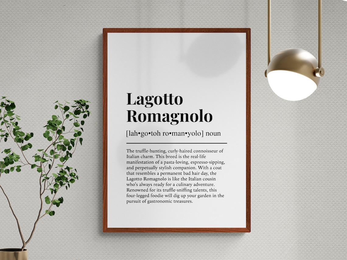 Lagotto Romagnolo Funny Definition, Art Print - Image 3