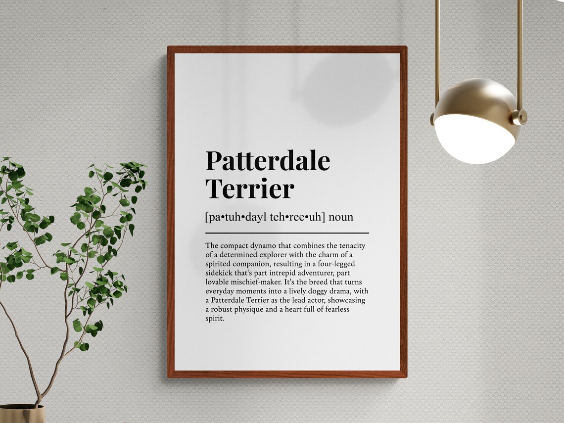 Patterdale Terrier Funny Definition Art Print - Image 3