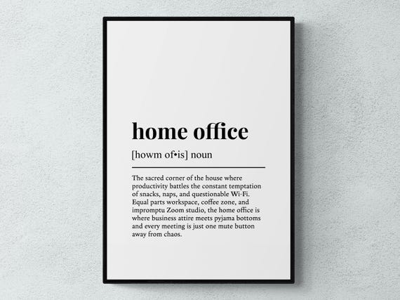 Funny Definition Home Office Art Print