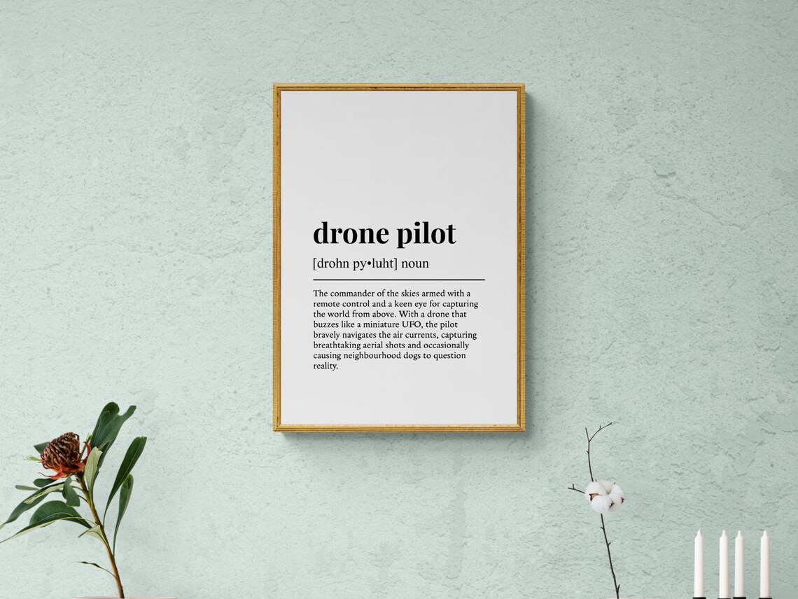 Drone Pilot Funny Definition Job Work Art Print - Image 2