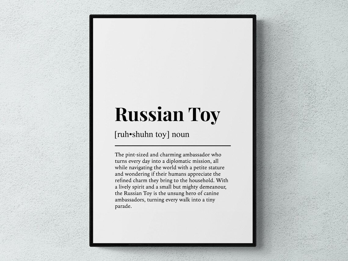 Russian Toy Funny Definition Dog Art Print