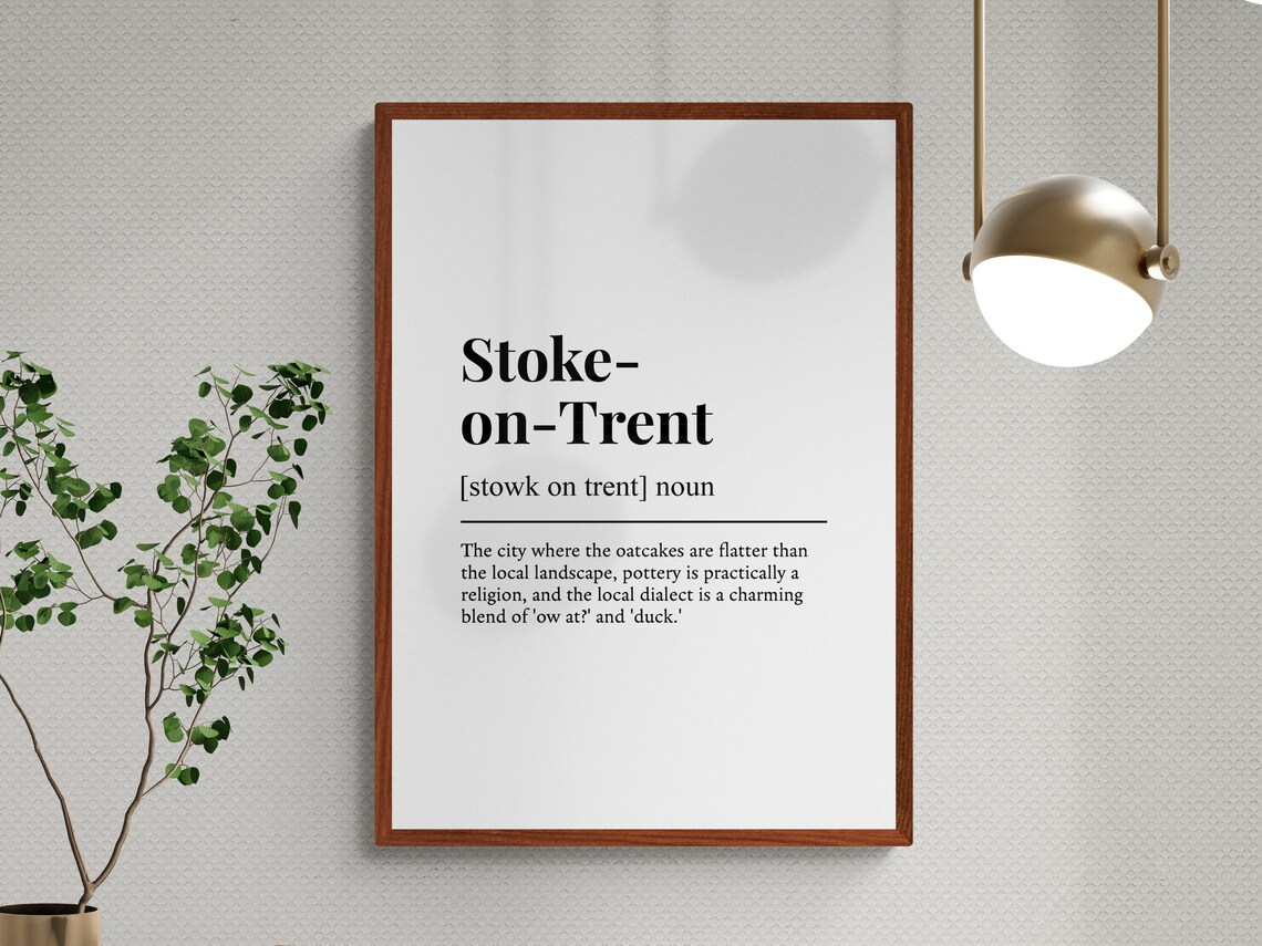 Stoke On Trent Funny Definition Gift Art Print - Image 3