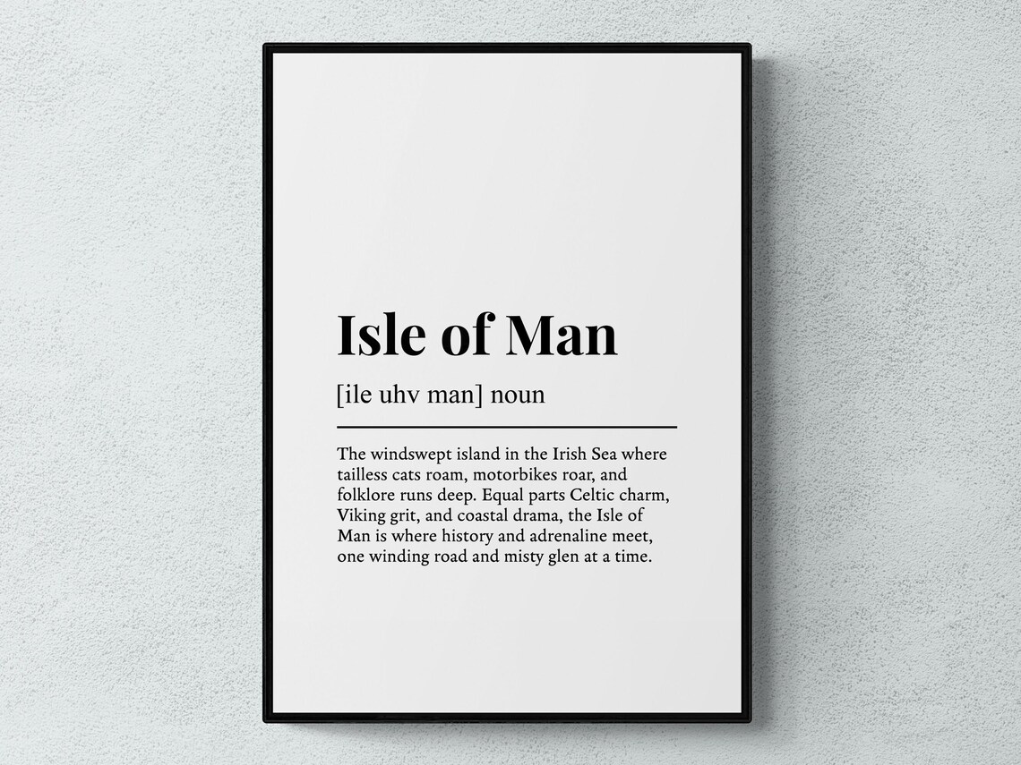 Isle Of Man Funny Definition, England Gift Art Print