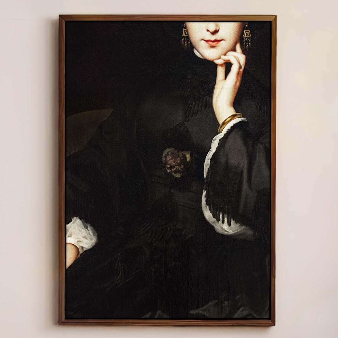 Moody Victorian Portrait, Elegant Antique Interiors - Image 2