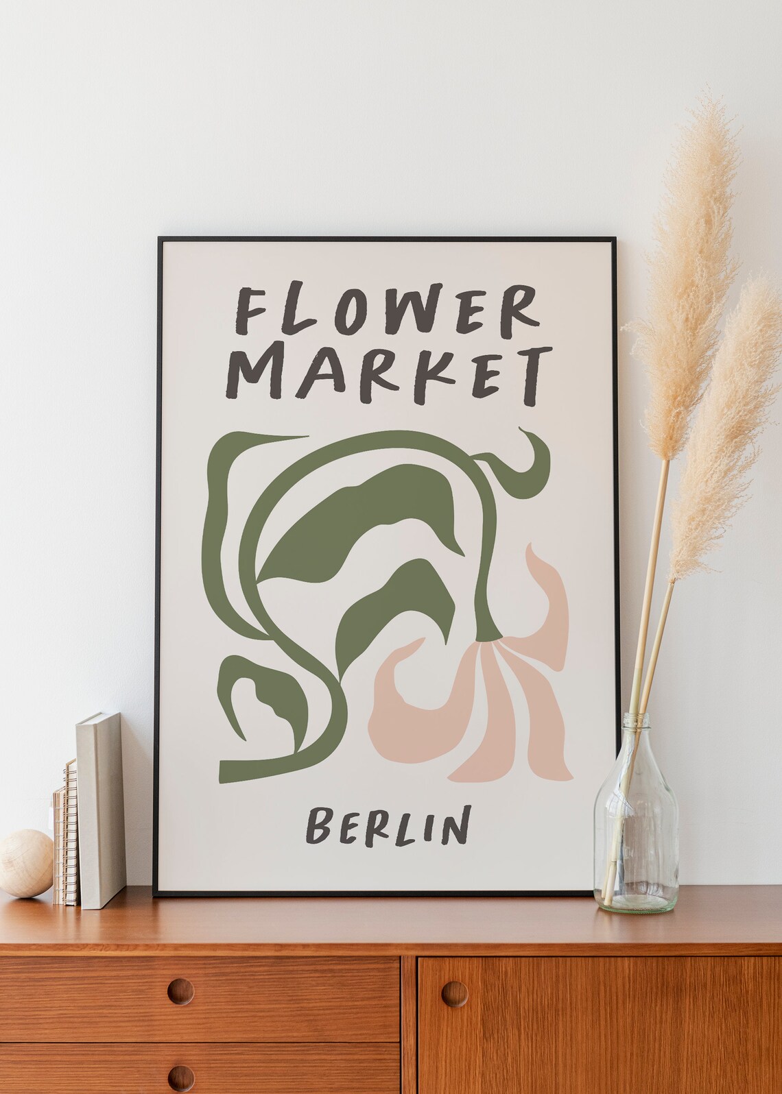 Flower Market Poster Berlin Flower Market Print Abstract Floral Painting Cute Apartment Decor Abstract Floral Wall Art Matisse Print - Image 2