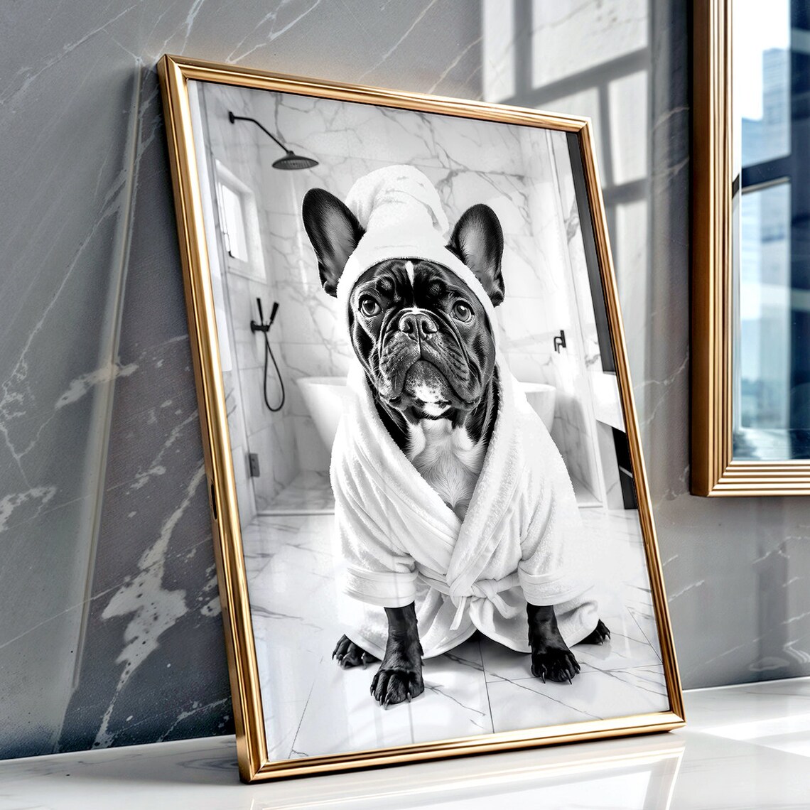 French Bulldog Toilet Print, Funny Bathroom Decor - Image 3
