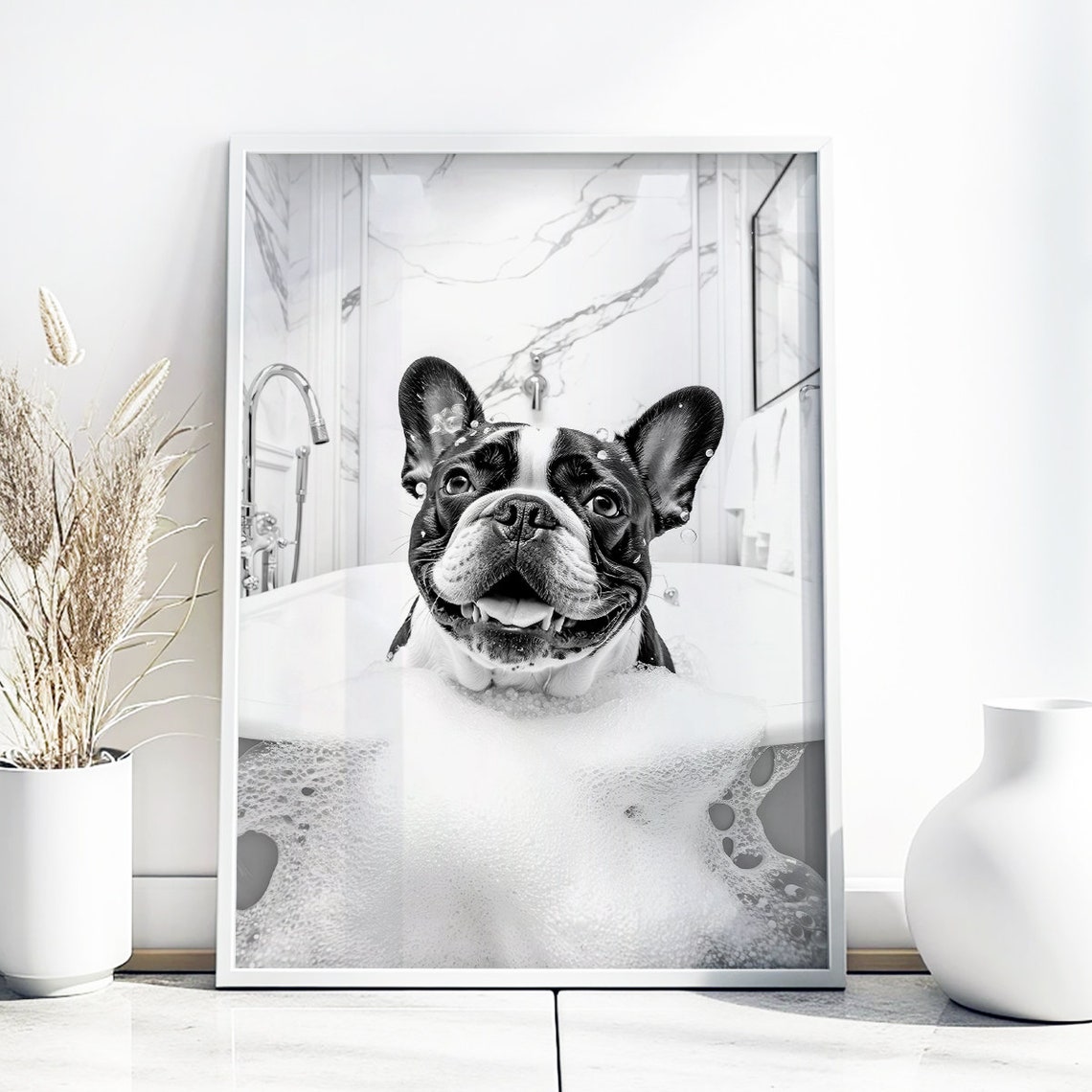 French Bulldog Wall Art Frenchie Poster Funny Bathroom Decor French Bulldog Print Frenchie Toilet Print Dog Gift - Image 5