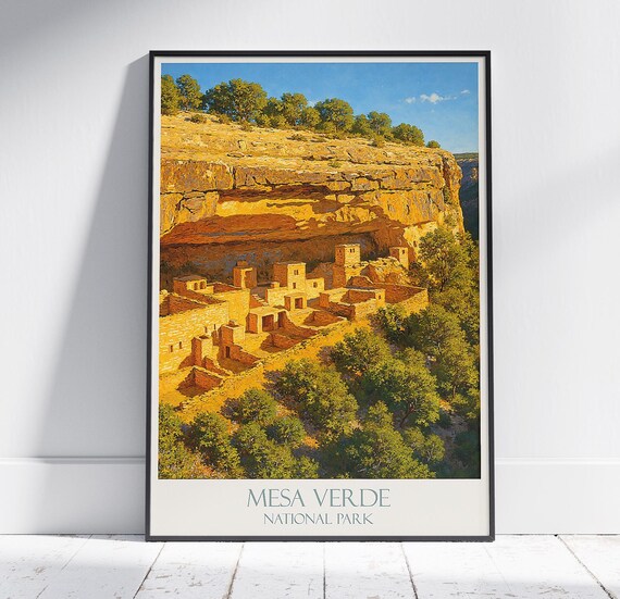 Mesa Verde National Park Ancient Cliff Dwellings Scenic View Poster