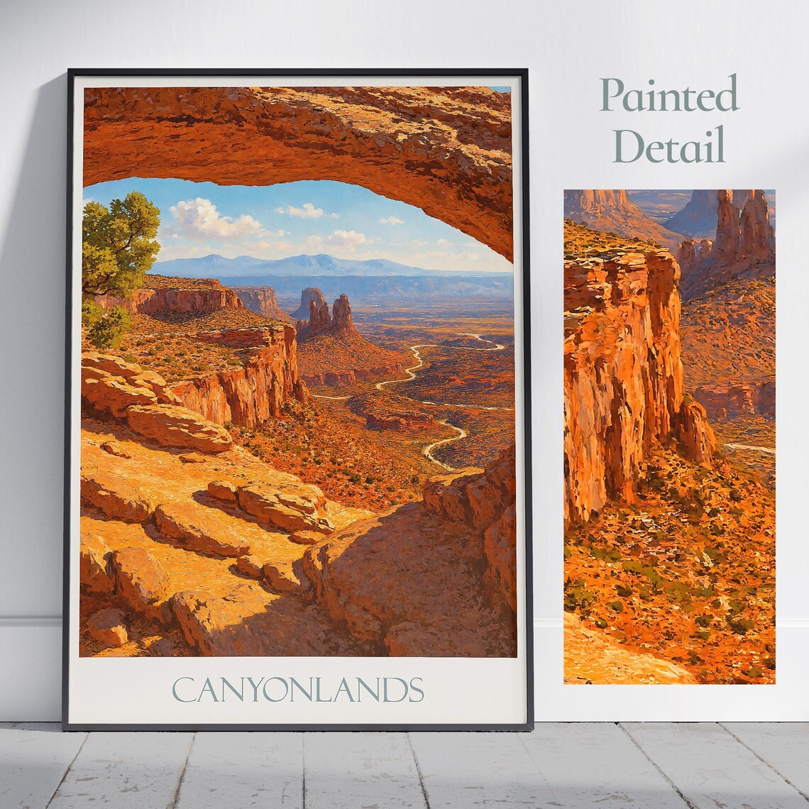 Canyonlands Utah Desert Arch Painted National Park Travel Poster