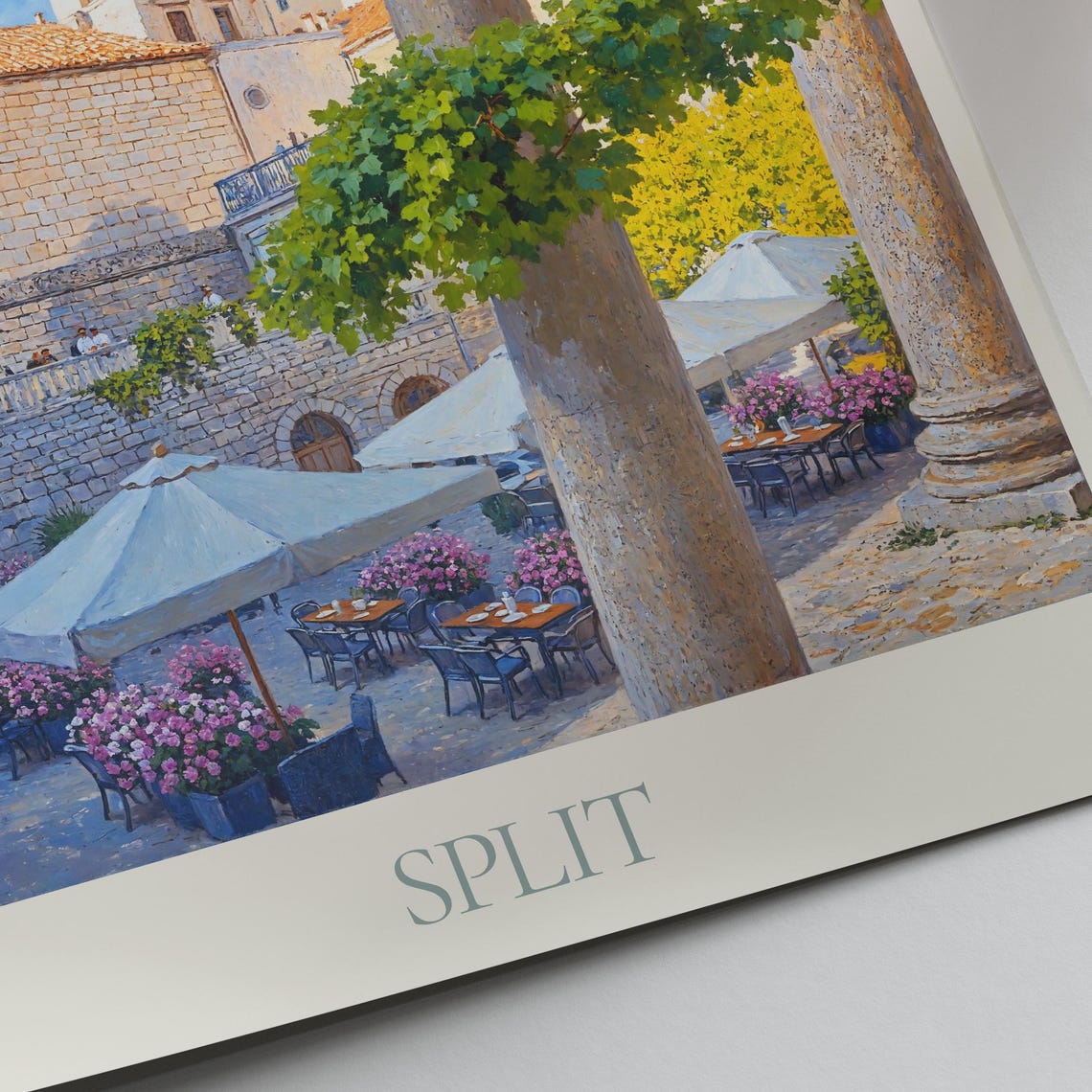 Split Travel Print Croatia Travel Poster Painted Wall Art Home Decor Framed Personalized Print Vacation Travel Gift