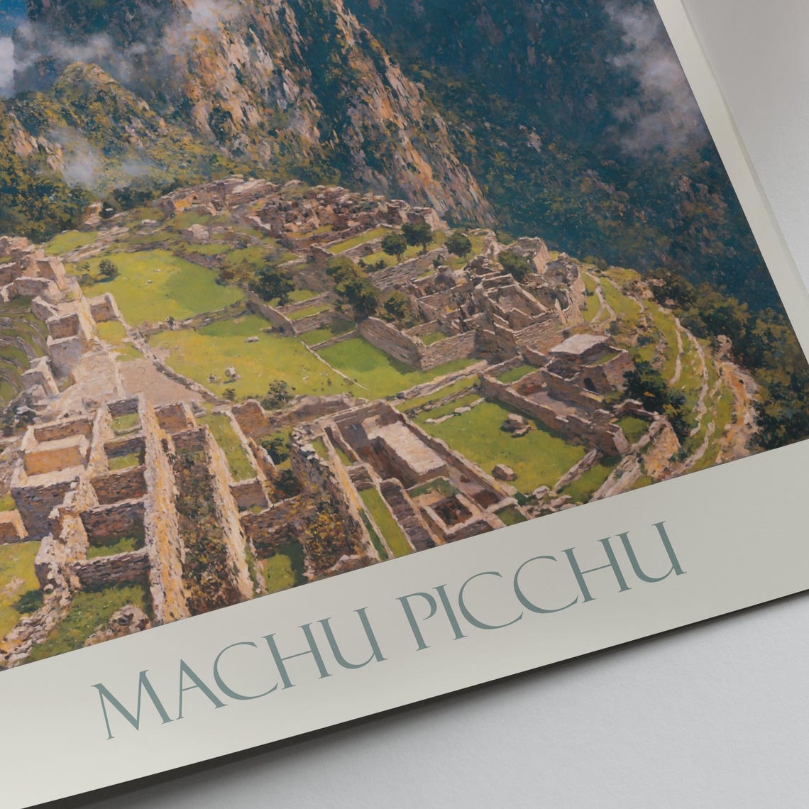 Machu Picchu Travel Print Travel Poster Wall Art Home Decor Peru Personalized Gift Painting Framed - Image 2