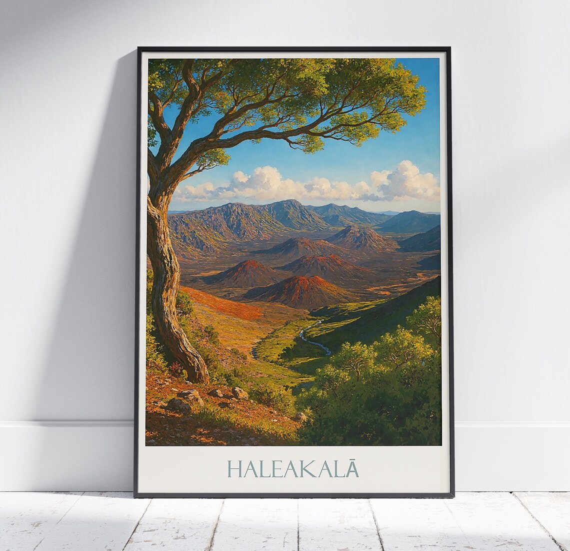 Haleakalā Maui Hawaii Volcano Crater National Park Painting Poster