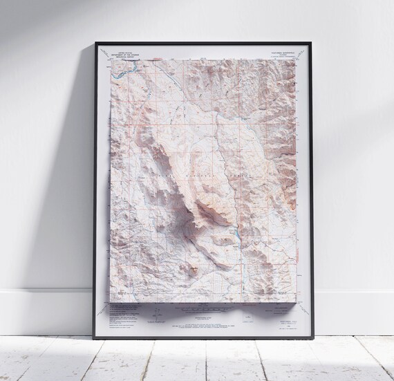 Westcreek Colorado USGS Quadrangle Vintage Shaded Relief Map Poster